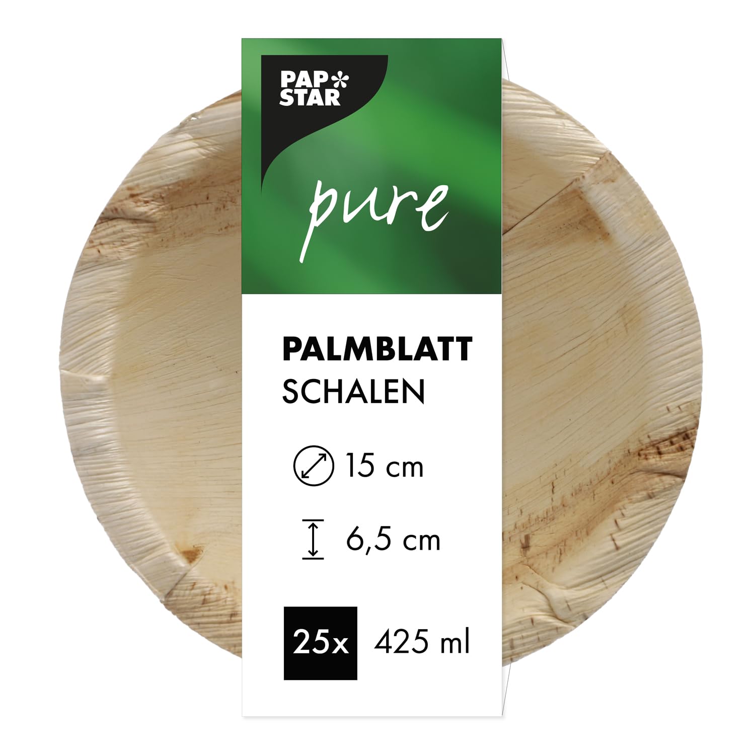 PAPSTAR Palm Leaf Bowl Pure Round 425 ml