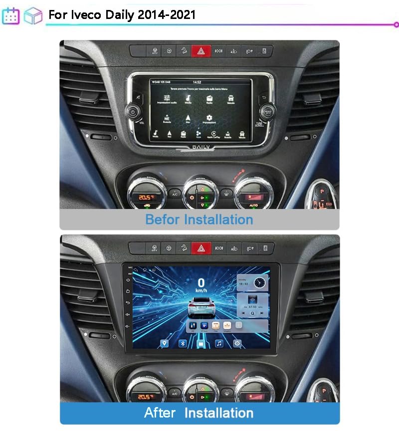 Autoradio Android Iveco Daily 2014-2021 tactile Bluetooth 4Core 2G 64G USB - 2