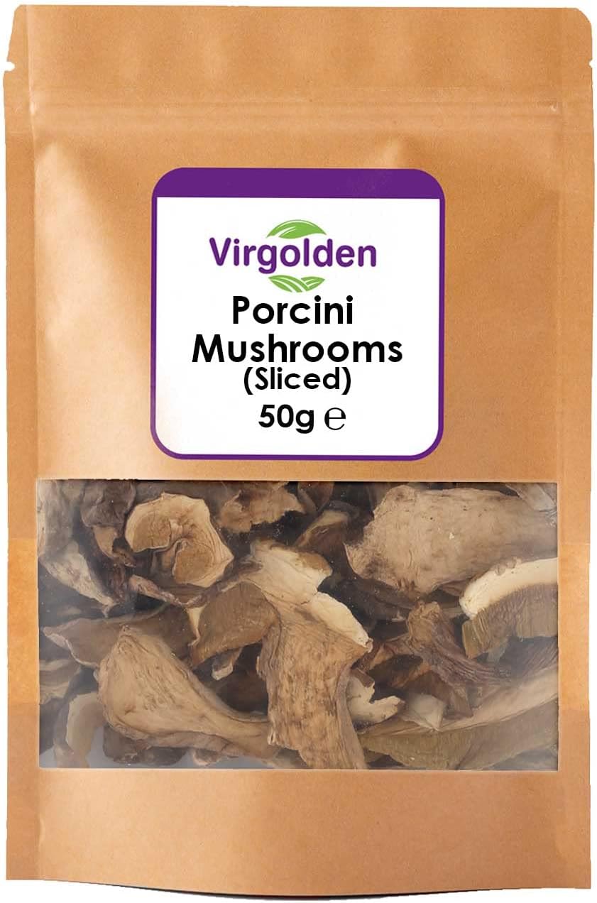 Porcini Mushrooms (Sliced) 50g by Virgolden Great Source of Protein