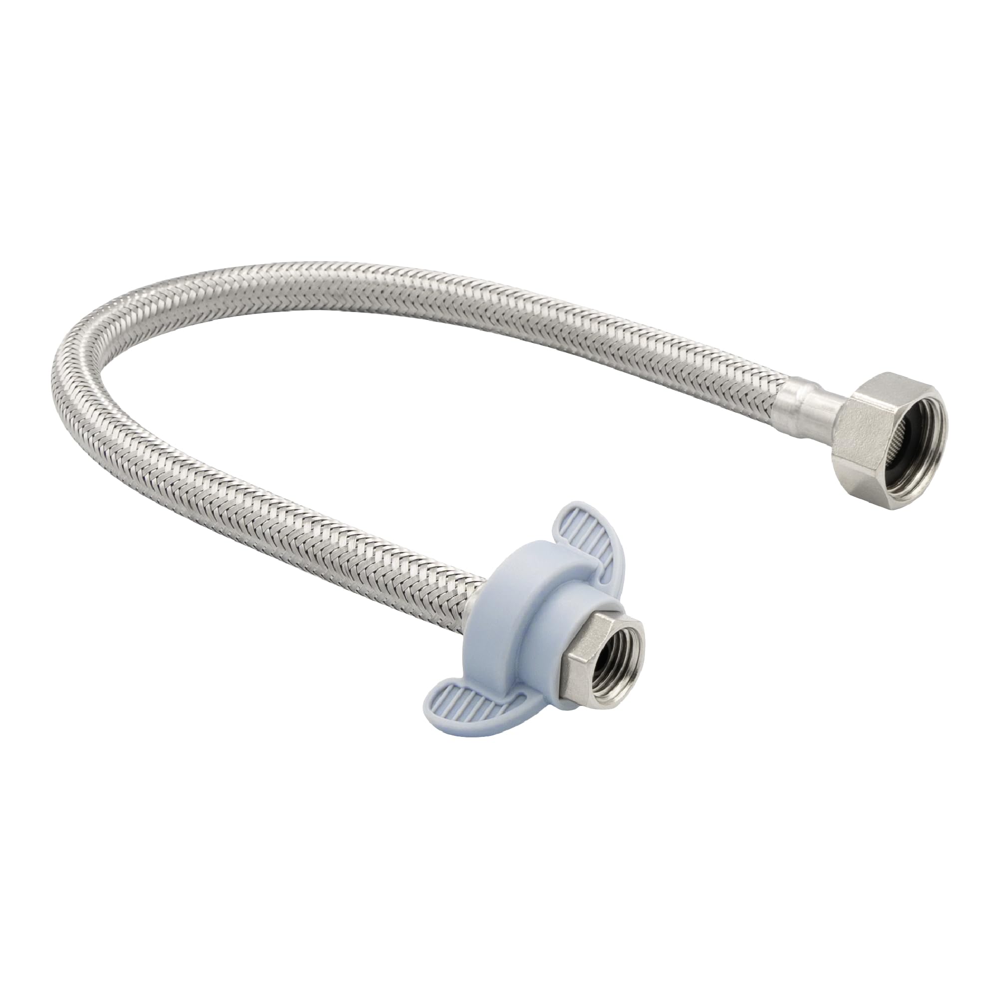 Tuyau d'eau froide bidet flexible luxe de 15 pouces avec raccordements 1/2 et 1/4