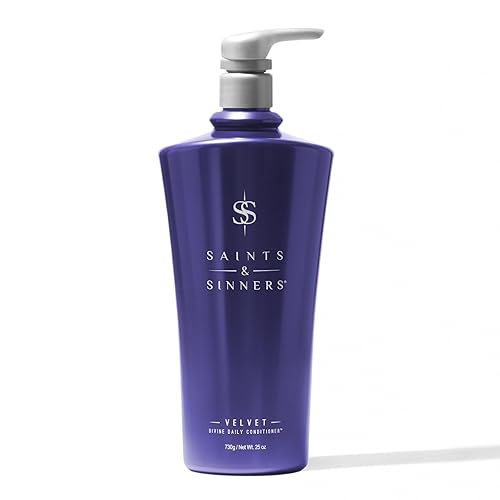 Saints & Sinners Velvet Divine - Acondicionador diario para humedad seca, hambriento térmicamente dañado por el medio ambiente, cabello tratado