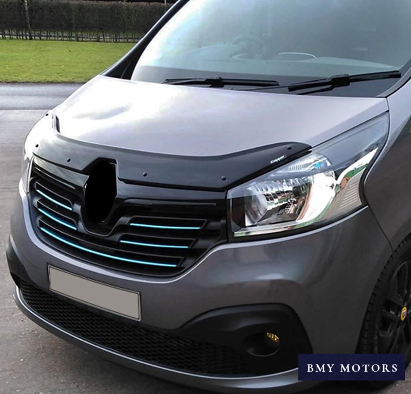 BMY Hood Deflector/Front Bug Shield Compatible for Renault Trafic 2014-2019 Hood Guard Bonnet Protector | Particles & Bug | Car Accessories