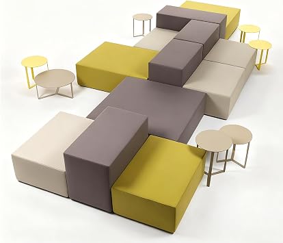 Contemporary Design Opulent Leather Sectional Sofa Set Card Seat Couch,Rest Area Waiting Chair,for Training Institution/Shopping Mall Lobby A7