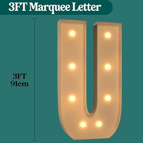 Miniatura 369 de Números iluminados grandes de 4 pies, números de marquesina 2 para decoraciones de cumpleaños de 21 para niños y niñas, números gigantes iluminados