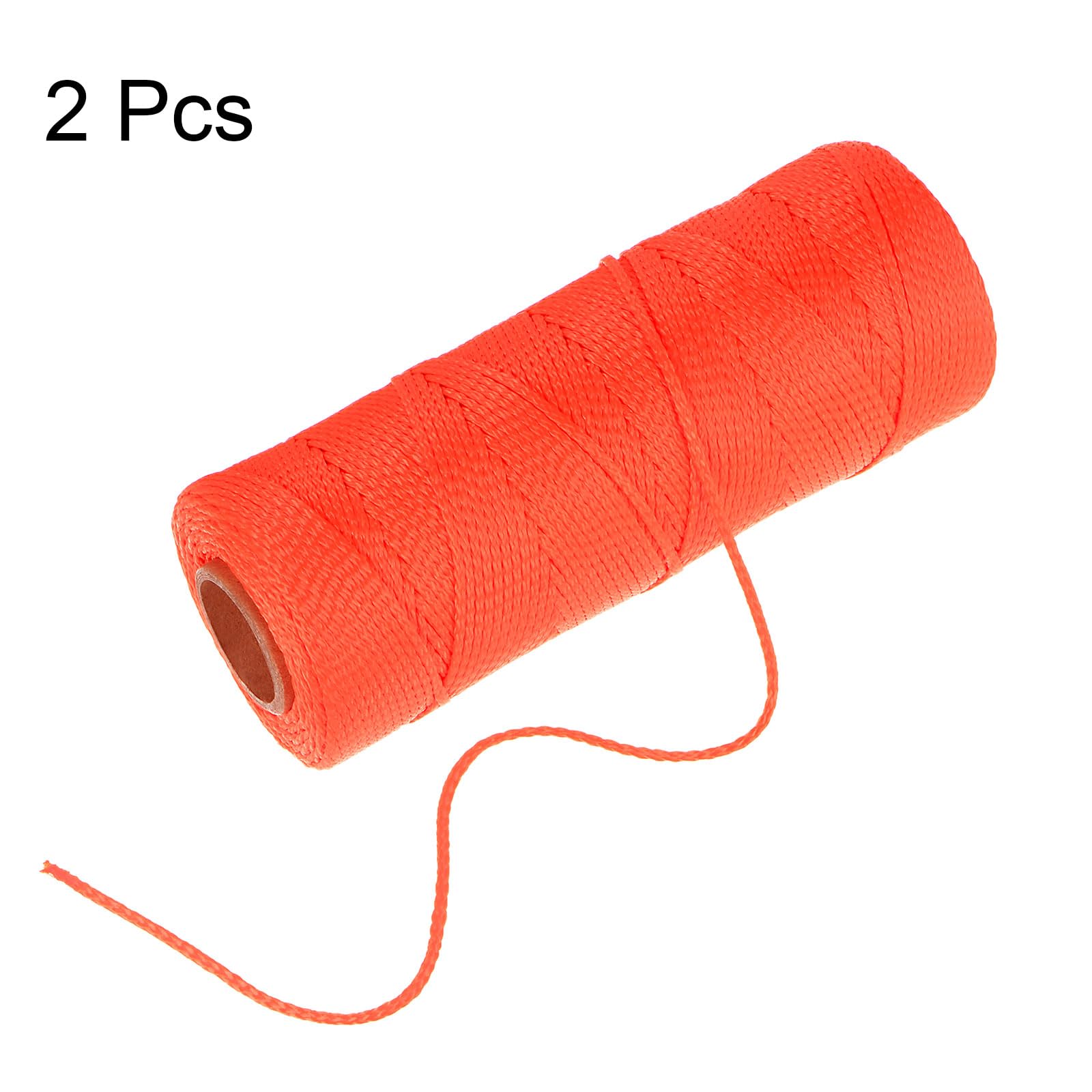 QUARKZMAN 2pz Corda in Nylon Intrecciato 1.5mm x 500 Ft Corde Arancione