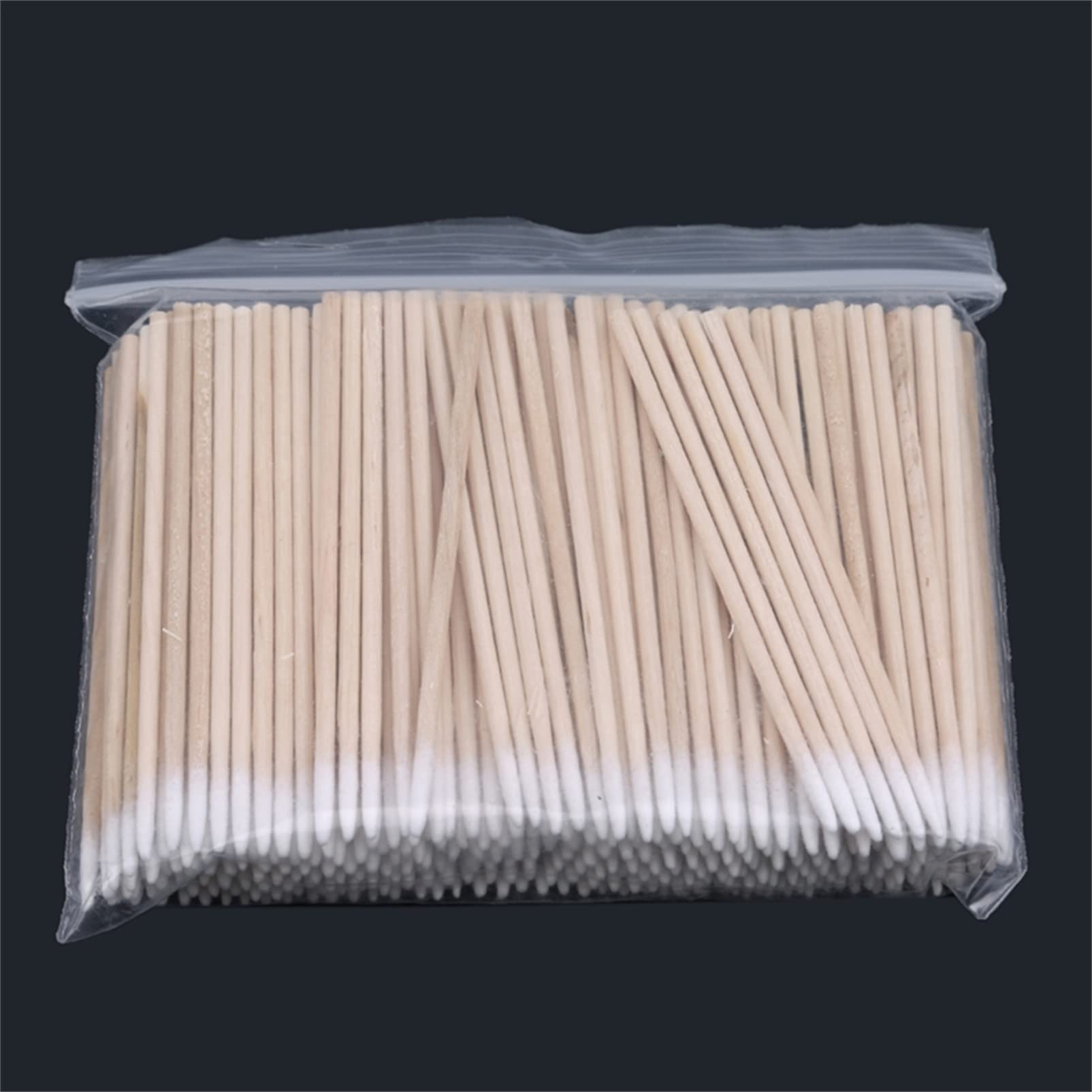 HELPFLOWER 300pcs Cotton Swabs Wooden Sticks Cotton Tipped Applicator