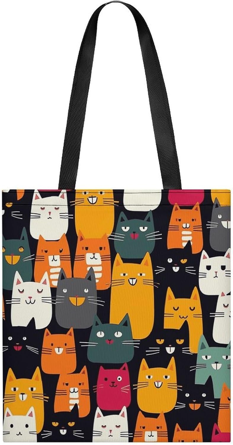 Cute Aesthetic Canvas Tote Bag for Women Lady Reusable Grocery Bag