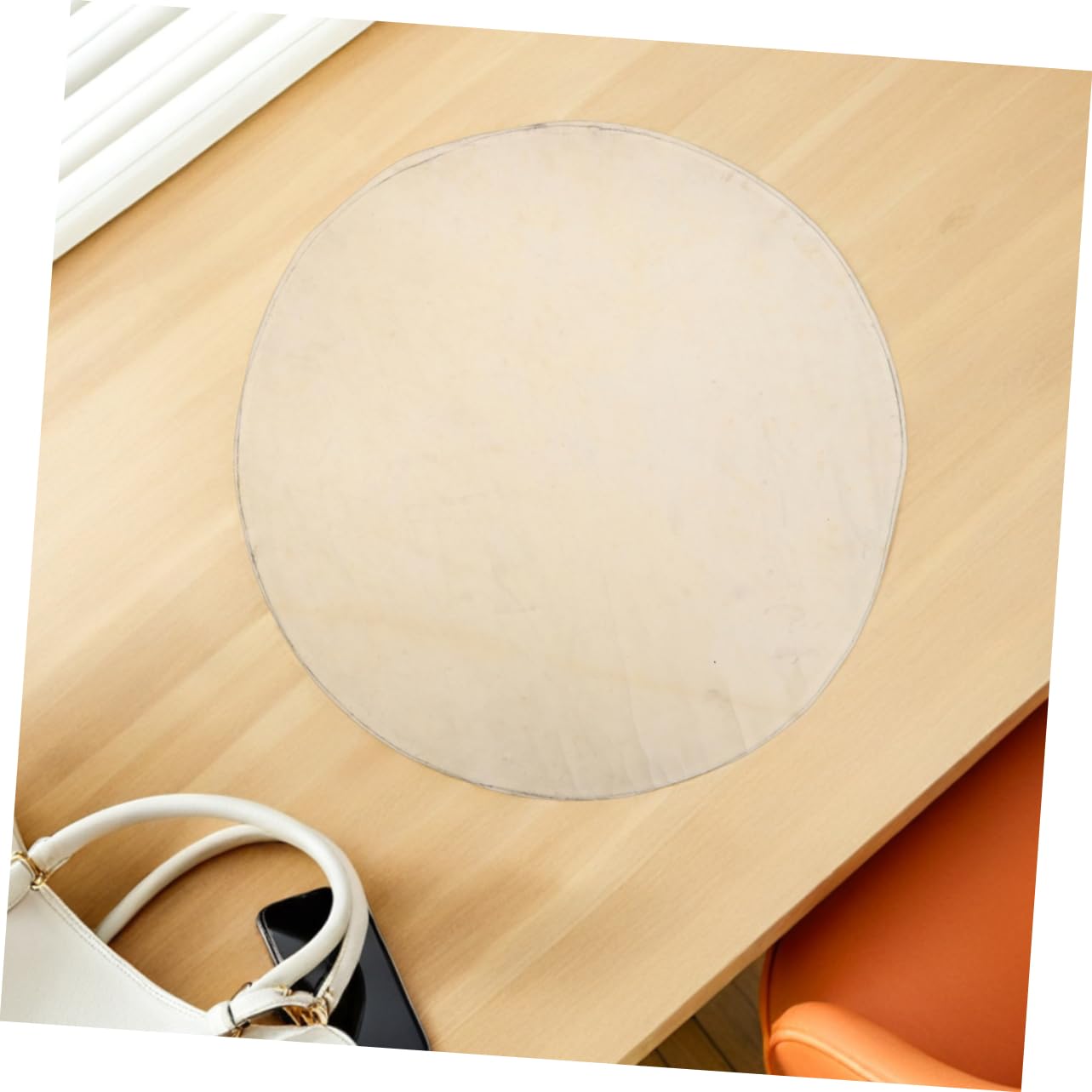 ibasenice Peau De ChèVre Pour Djembé 50Cm Remplacement De Peau Tambour En Cuir ChèVre Beige Pour RéParation Et Entretien Des DjembéS Et Bongos
