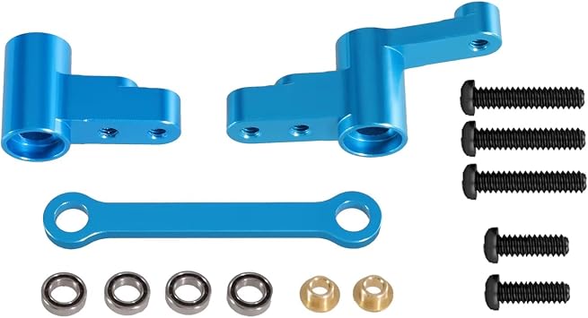 RC Upgrades for MJX for Hyper Go 1/14 14301 14302 14303 RC Car Metal Upgraded Parts Accessories Improved Clearance Steering ComponentsBlue