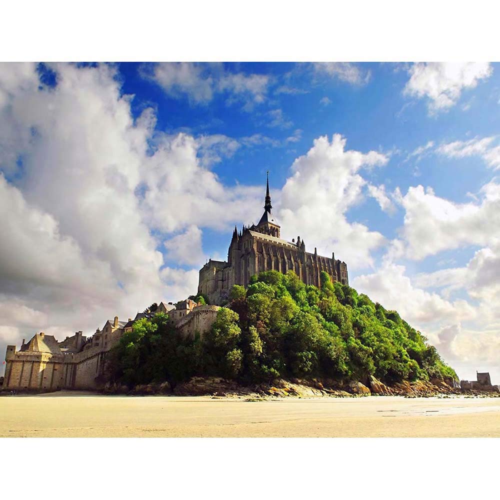 Wee Blue Coo Mont Saint Michel France Normandy Art Print Poster Wall Decor 12X16 Inch