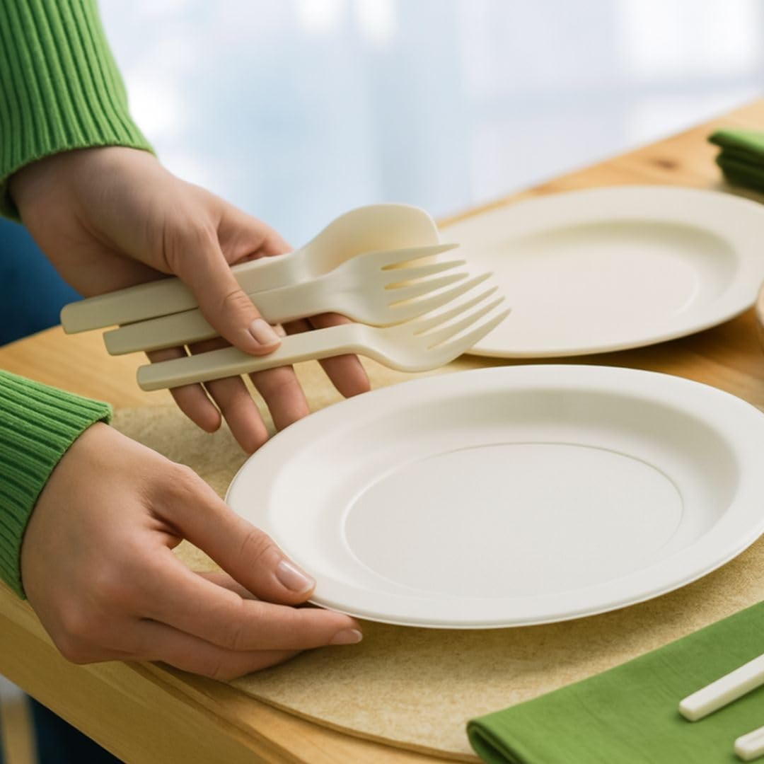 250 Cucchiaini in CPLA Riutilizzabili - Biodegradabili e Ecologici per Catering