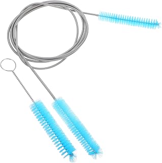 Hemobllo 2 Piezas Cepillos de Limpieza para Tubos Cepillo de Doble Cabeza con Diseño de Resortes para Desatascar y Limpiar Cañerías de Color Azul Elegante Herramienta Práctica para de