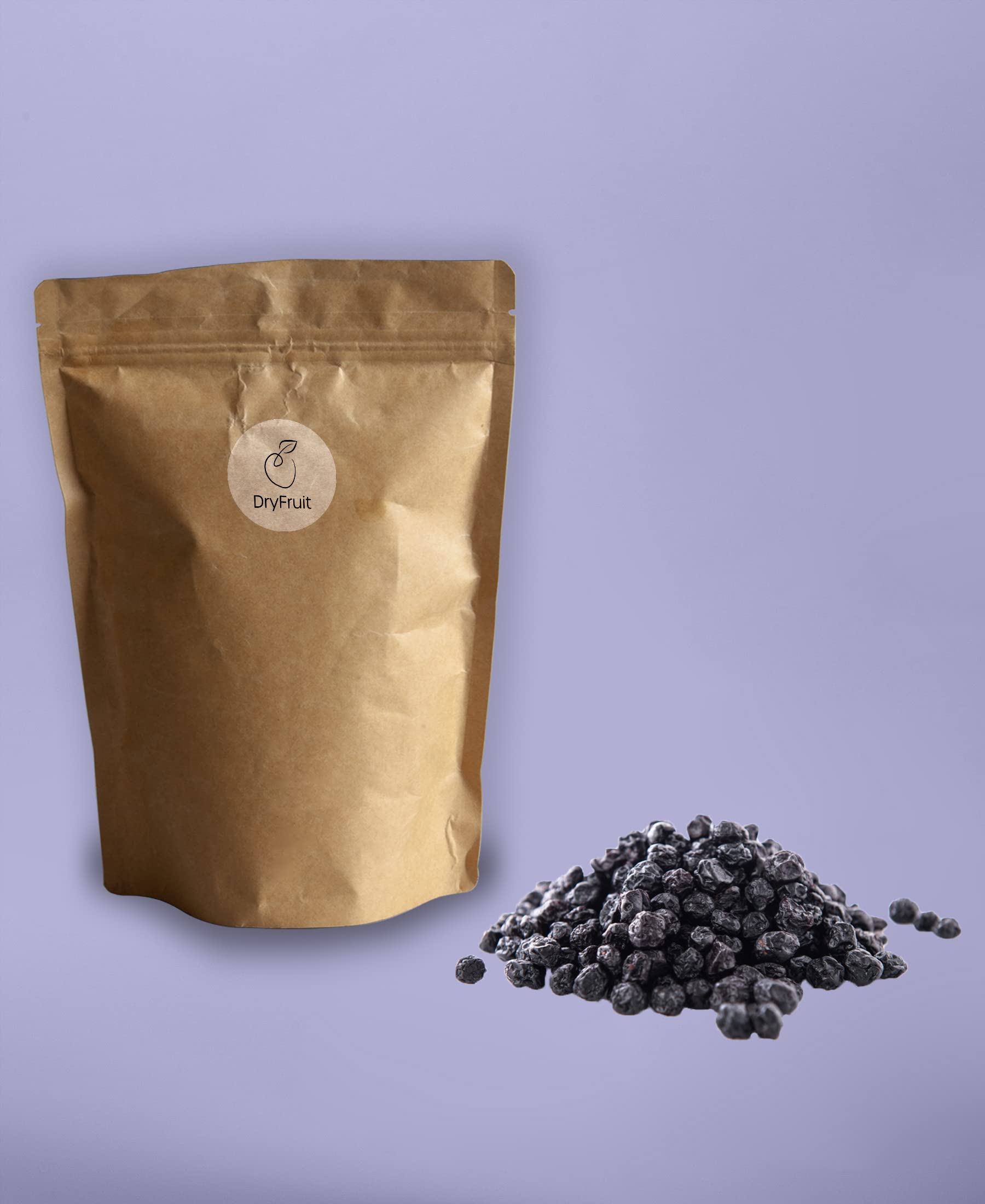 Dry-Fruit - Heidelbeeren getrocknet | mit Apfelsaftkonzentrat gesüßt | natürlich und fruchtig | ideal als gesunder Snack, im Müsli oder im Porridge | 1Kg