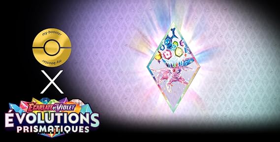 Mentali (Espeon) 033/131 Holo or Reverse (Random) - my-booster X Écarlate et Violet 8.5 Évolutions Prismatiques - Box of 10 Pokemon French Cards