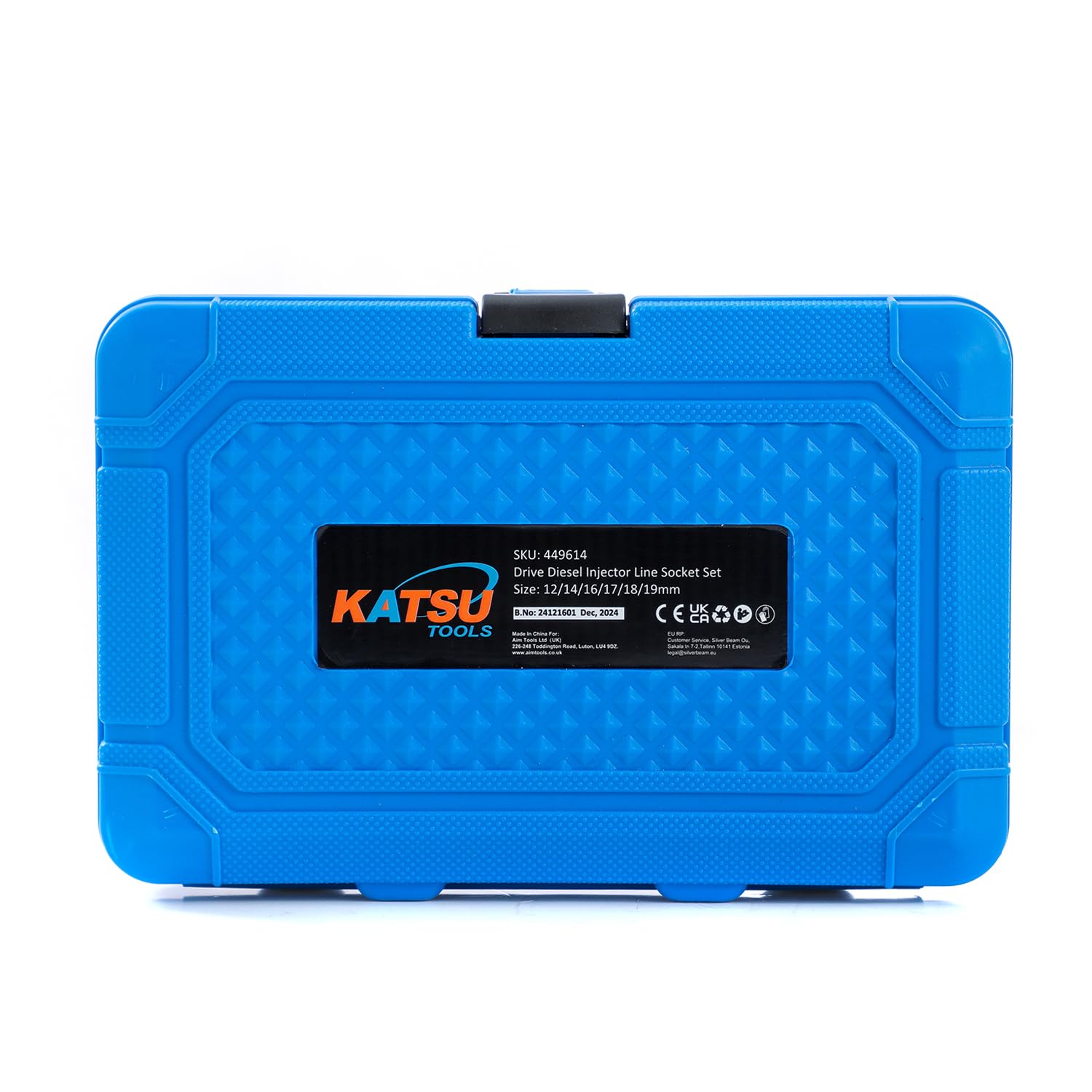KATSU Tools Set di Chiavi a Bussola per Linee Iniettori Diesel 6 Pezzi 1/2", Metriche 12 14 16 17 18 19mm, Strumento a L per Smontaggio Linee Carburante 449614