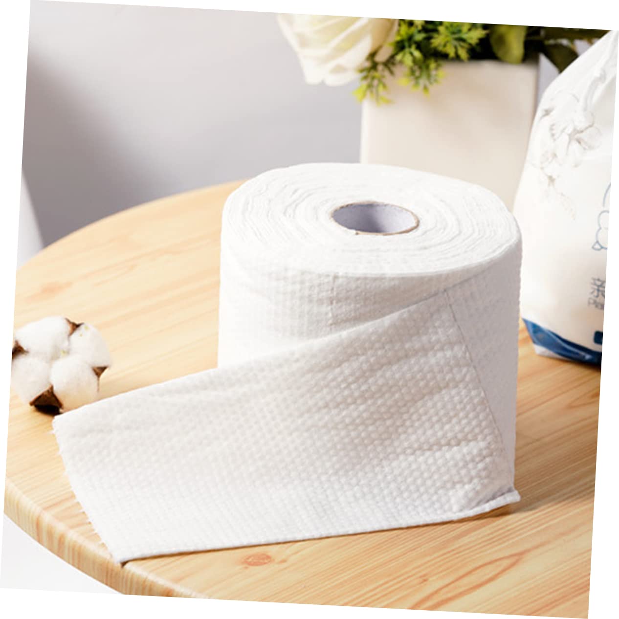 300stücke Einweg-baumwollhandtücher für Gesicht zur Reinigung von Kosmetik und Make-up Komfortabel und Hygienisch Nass oder Trocken Verwendbar für Zuhause und Reisen