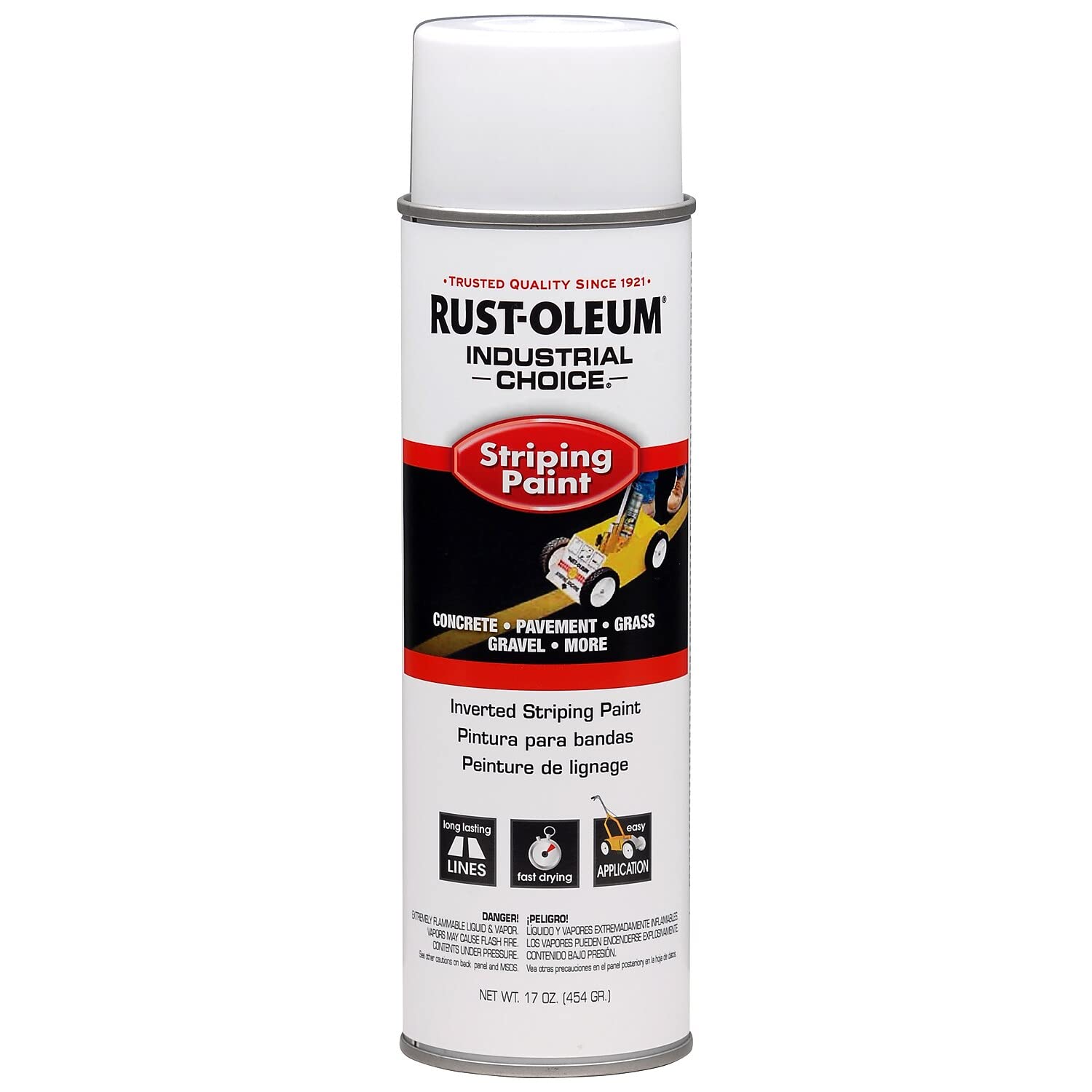 RUST-OLEUM 1691838 Industrial Choice 18-Ounce White Inverted Striping Paint