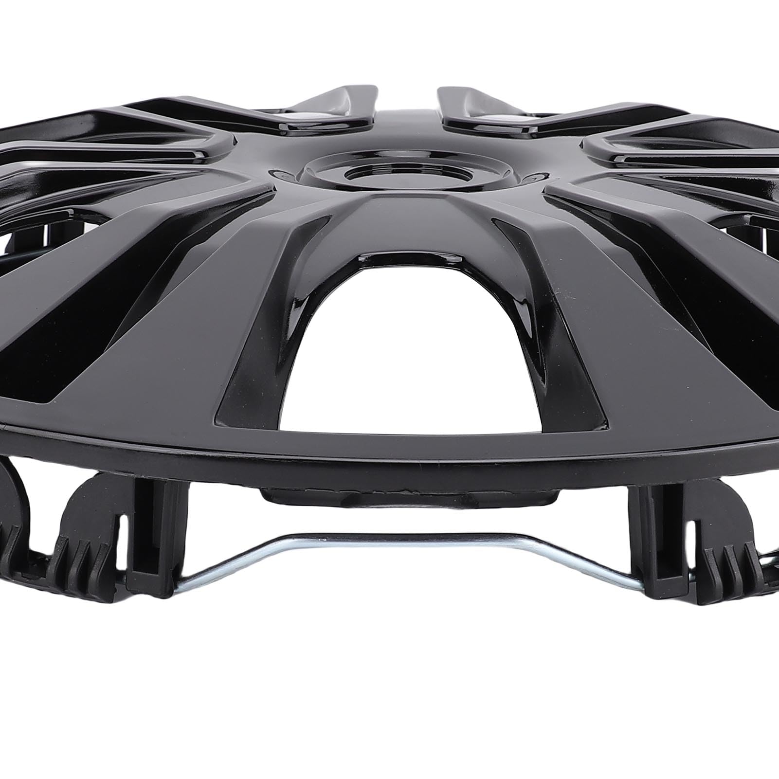 Aramox 4 szt. Kołpaki Kołpaki 16-calowe 4 Kołpaków ABS z Uniwersalnym Dopasowaniem (BLACK)