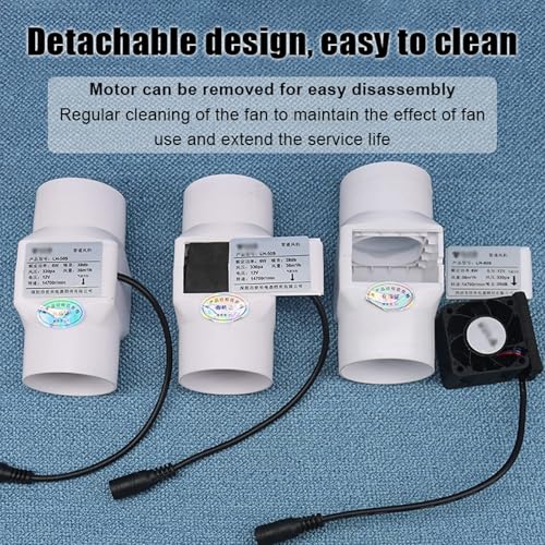 Ventilador conducto pequeño ajustable de 18W con extractor de aire 6