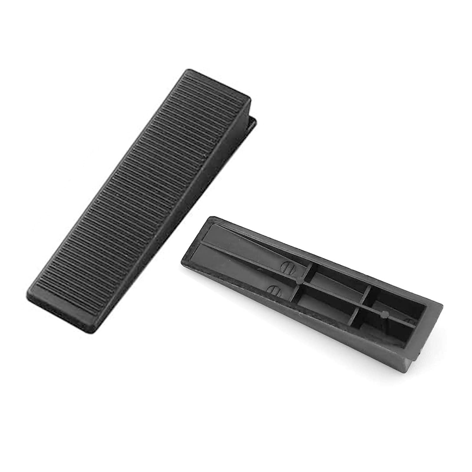 20Pcs Cunei Plastica Nero Cunei per Pavimenti Cunei Spianimetrici Cunei Livellanti Resuable Cunei per Piastrelle Riutilizzabili per Pavimenti,Pareti,Edifici,8.7*2.1*1.5cm