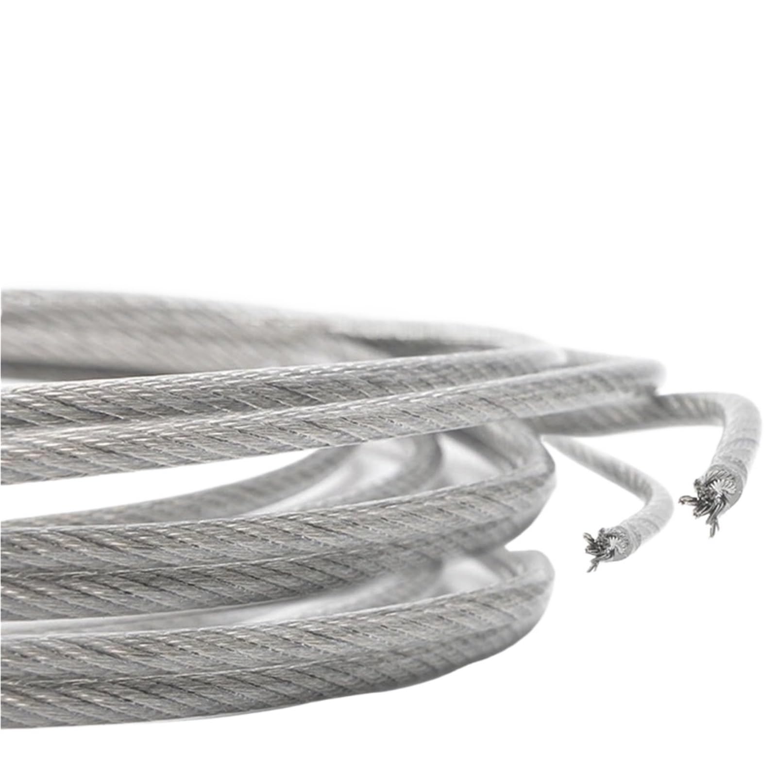 Alambre De Acero Plastificado Cable de acero inoxidable recubierto plástico 50,0 m, 7 x, cuerda goma for enrejado uva balcón