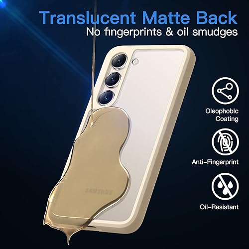 Miniatura 7 de JETech Funda 5 en 1 mate para Samsung Galaxy S23 5G de 6.1 pulgadas con 2 protectores de pantalla y protector de lente de cámara, funda protectora