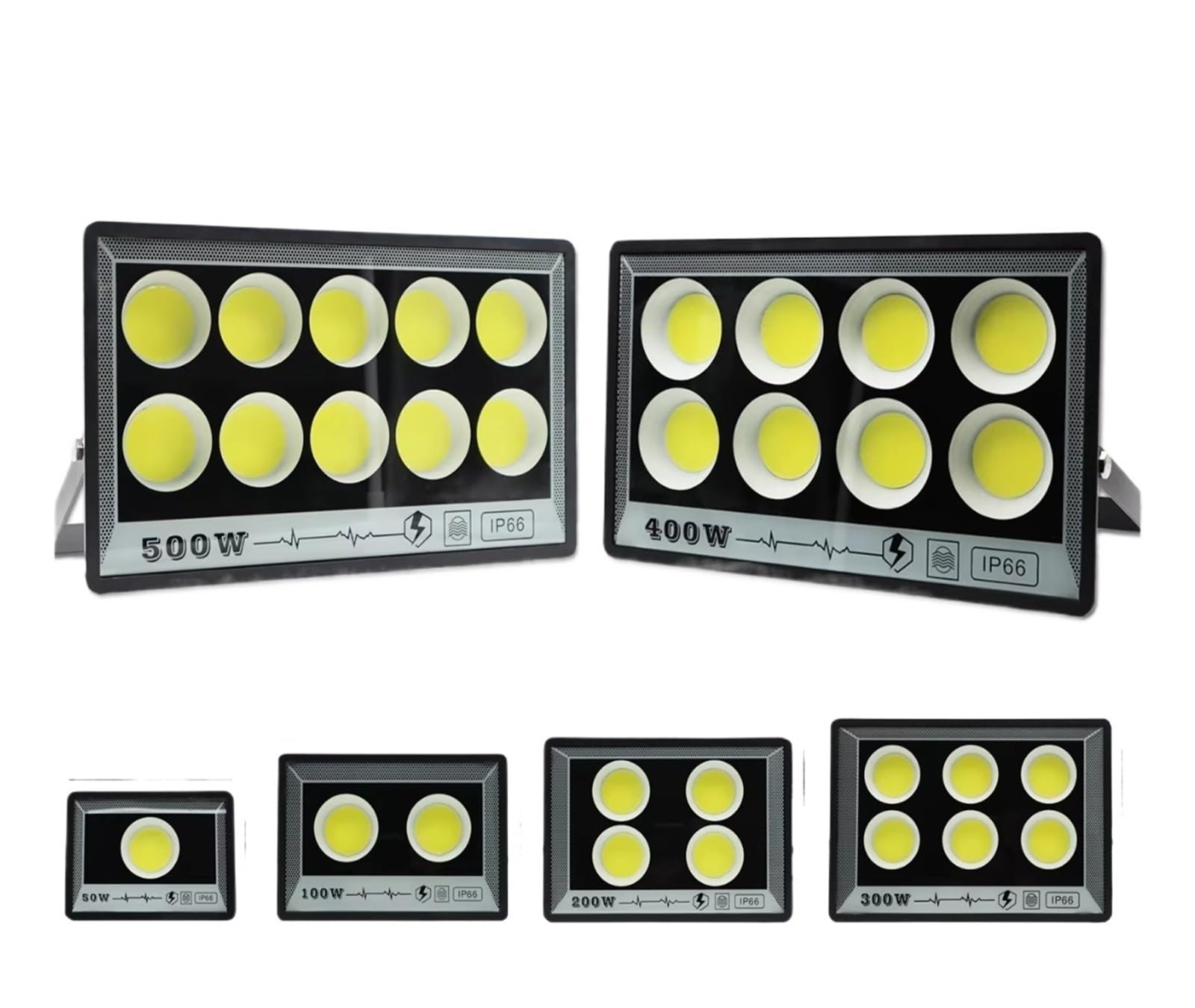 Proiettore per esterni, Proiettore a LED 500W 400W 300W 200W 100W 50W AC 220V Faretto da parete for esterni IP66 Lampione stradale a LED impermeabile(Warm White,50W)