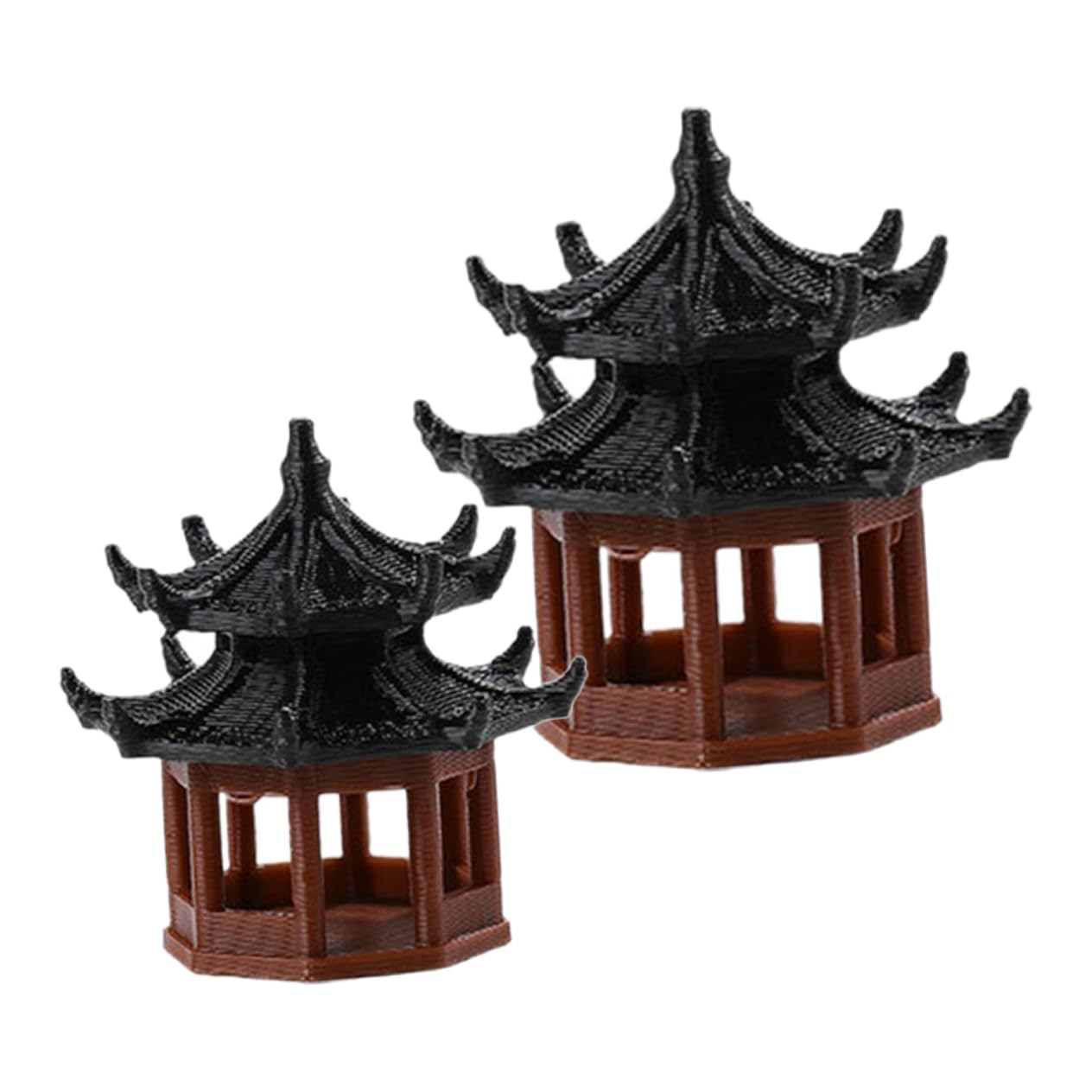 4 Set Padiglione Roccioso Mini Gazebo da Giardino Ornamentale Acquario Castello Decorativo Scenario A Forma di Acquario per Ornamenti Statua Decorazione 4 Pezzi*4