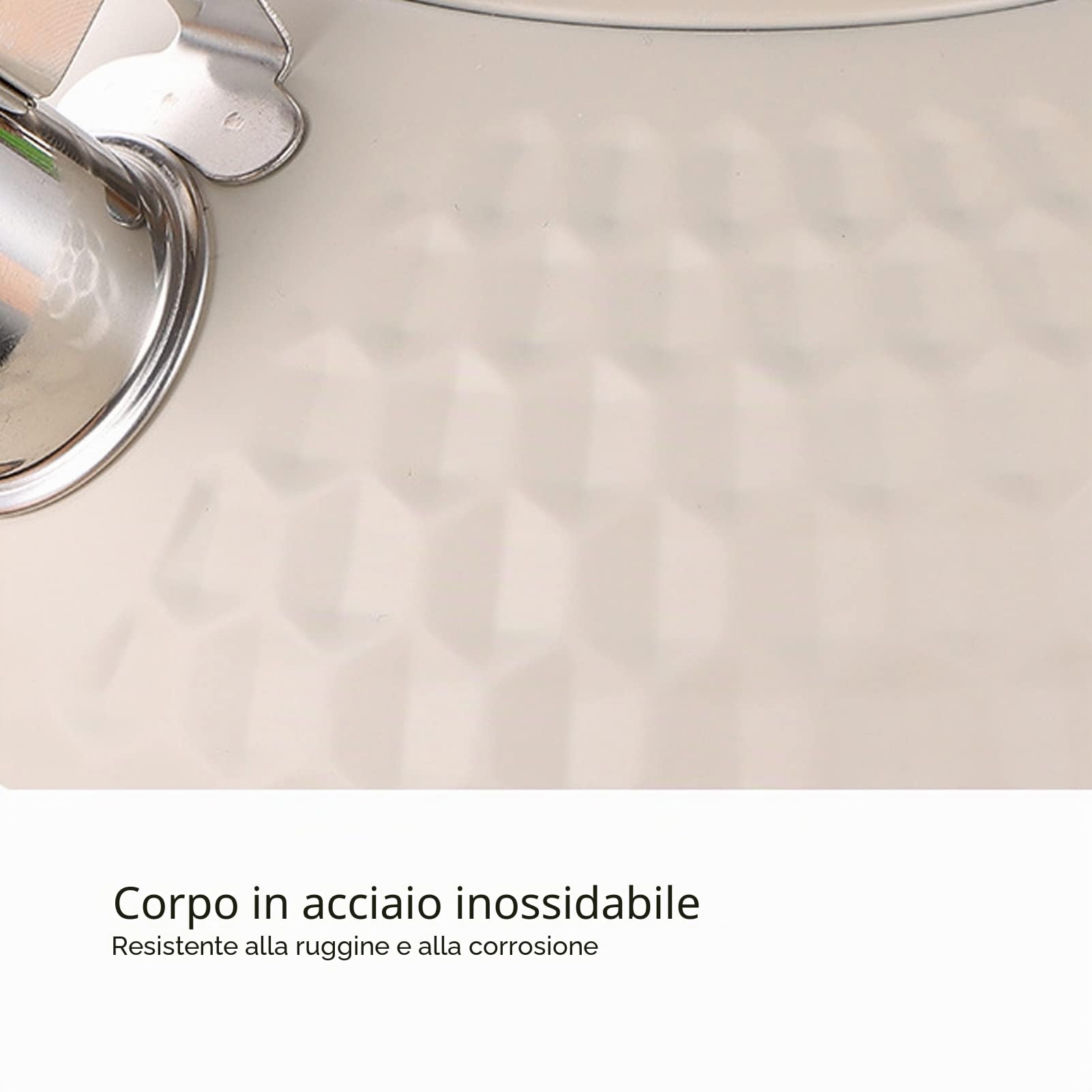 Bollitore da Tè Con Fischio da 2,5 Litri in Acciaio Inossidabile - Teiera Con Riscaldamento Efficiente Per Piano Cottura - Manico Termoisolante