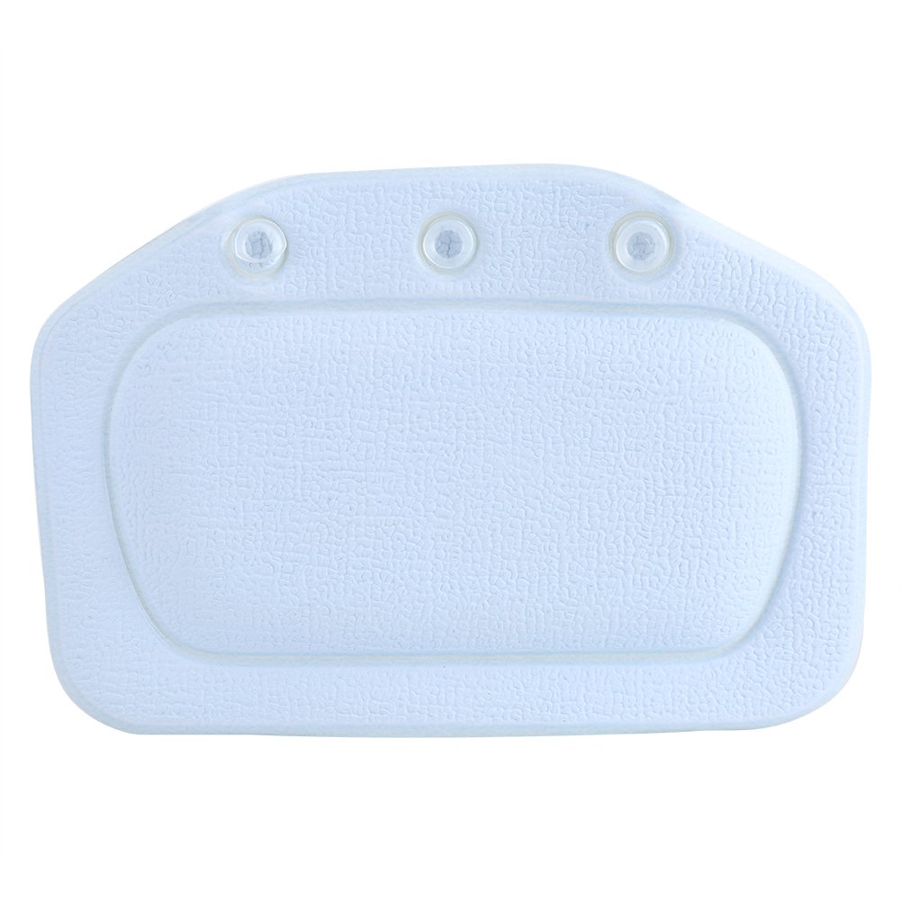 Samfox Bathtub Pillow, Soft Foam Padded Spa Bath Pillow Tub Headrest Neck Cushion(Blue)