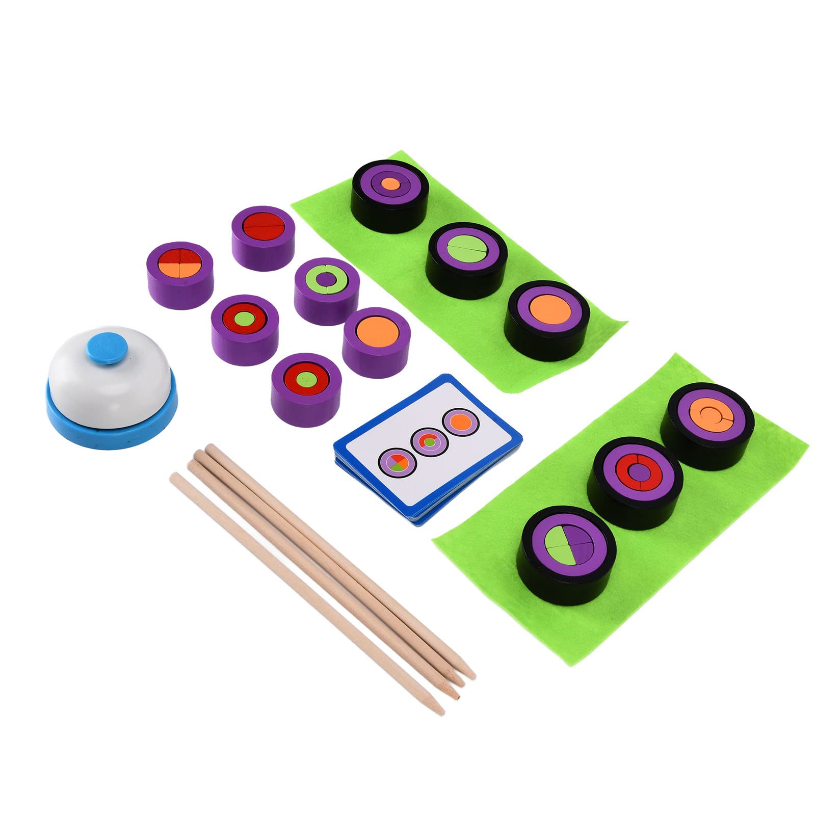 Sushi Building Blocks for Kids, Exquisite Workmanship Beech Wooden Sushi Wooden Building Blocks Replacement for Sushi Building Blocks for Above 3 Years Old(ZM-Sushi Master Game)