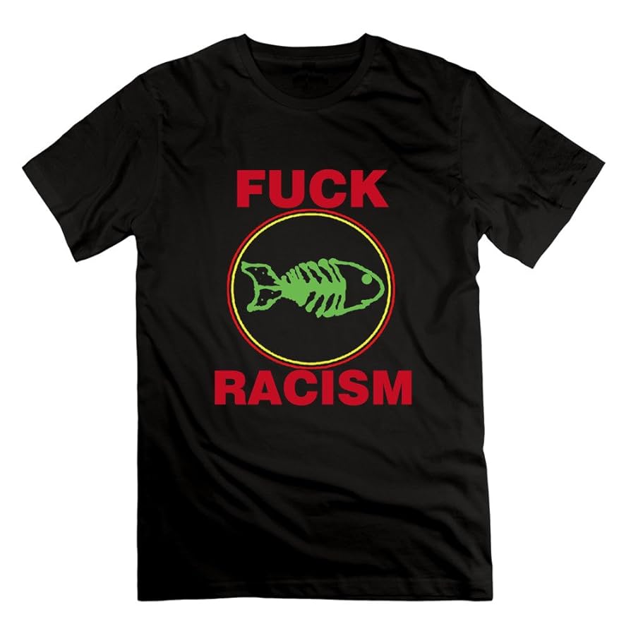ミュージシャン FISHBONE Fuck Racism Tshirts XL SYA Men's Fuck Racism Fishbone Tee X-Large Black Cool