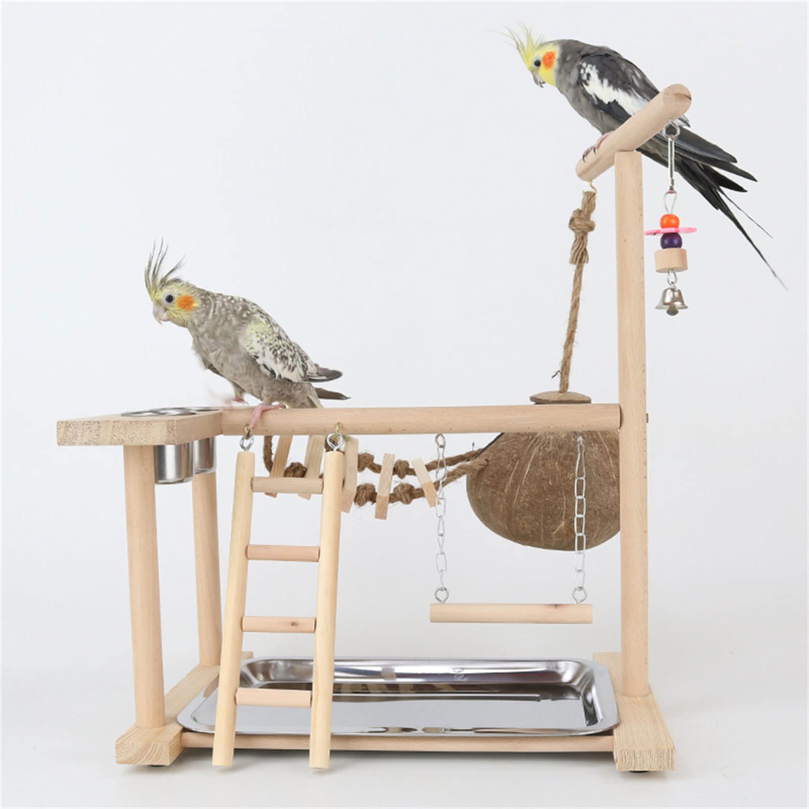 Lovebird Papageien Käfig Barsch Stehen Brücke Nest Schaukel Klettern Holz Ausbildung Leiter Spielzeug Für Vogel Vogel Barsch Stehen Für Käfig