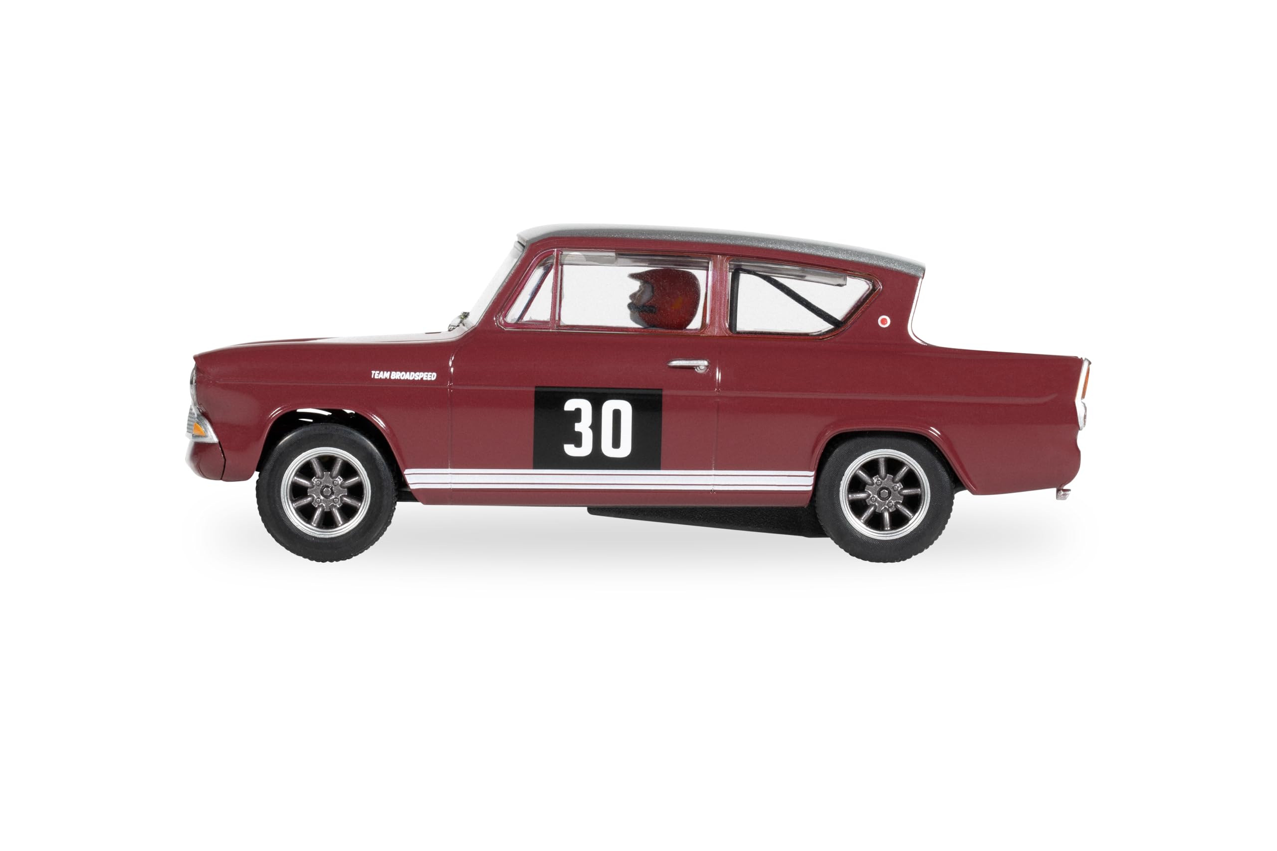 Scalextric C4546 Slot-Cars Ford Anglia 105E-Broadspeed, Marrone