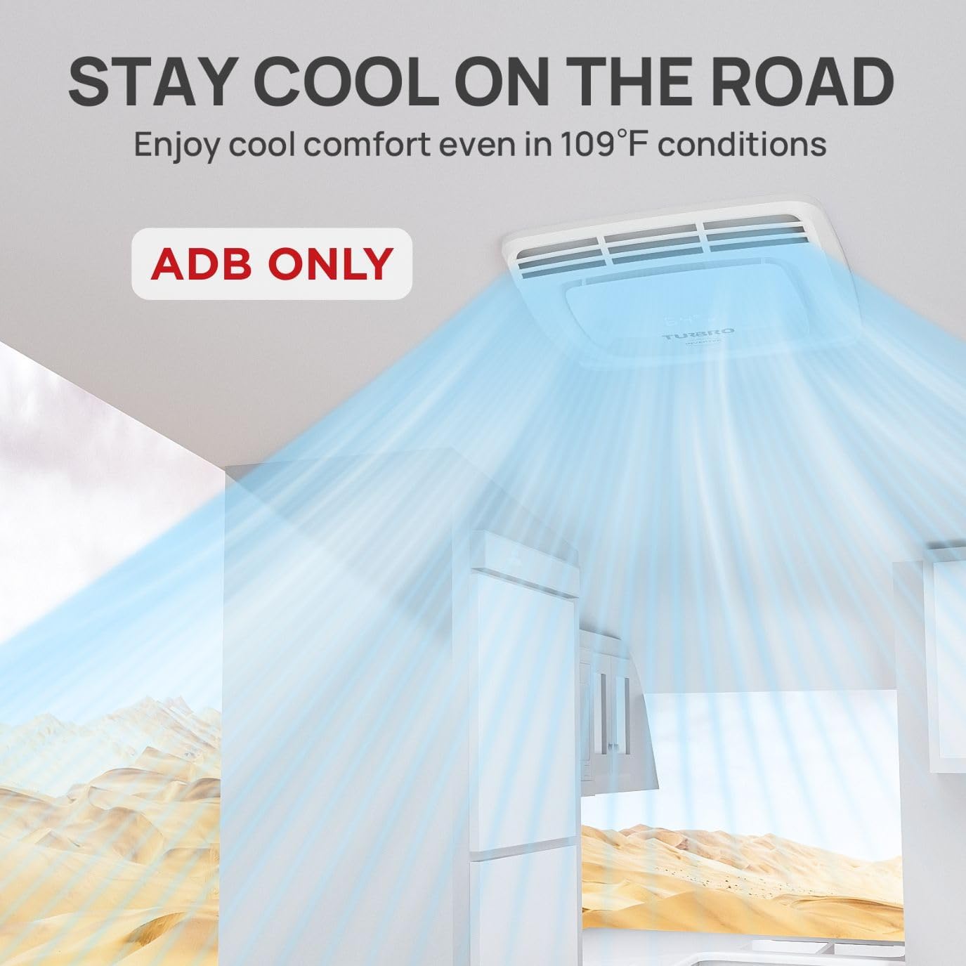 TURBRO Air Distribution Box, Air Conditioner ADB with Remote, Used for TURBRO Greenland RV AC Unit, Non-Ducted, White