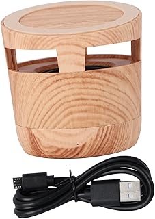PartyKindom 1Pc Alto-Falante Despertador Mini Alto-Falante De Barra De Som Retro Alto-Falante De Madeira USB Alto-Falante Sem Fio Leitor De Música Estante Alto-Falante Retro Sem Fio Plástico