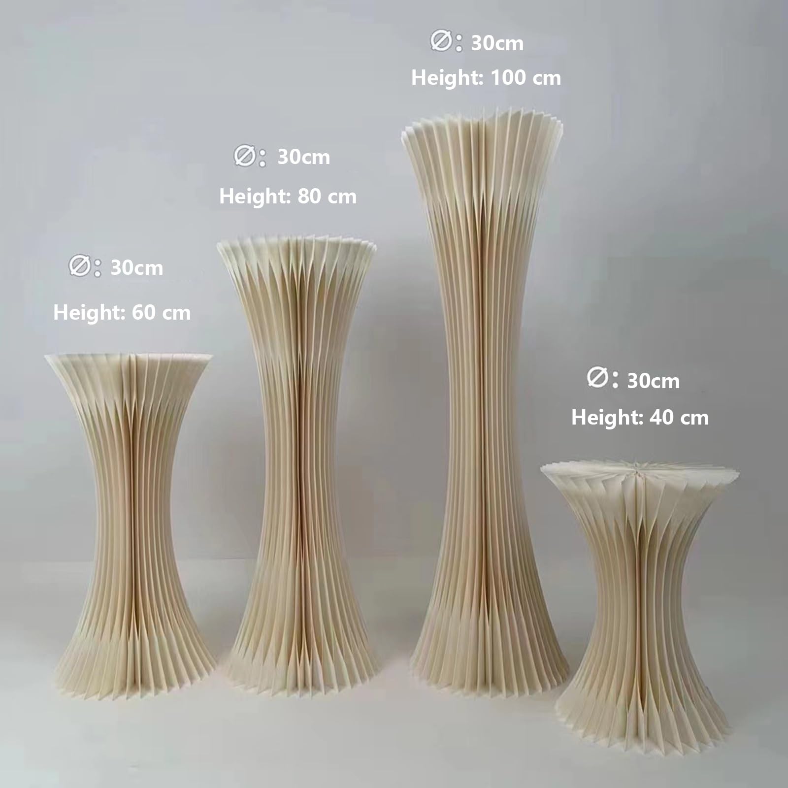 Opvouwbare Papieren Kolommen 3 STKS Event Decor Ronde Cilinder Stand