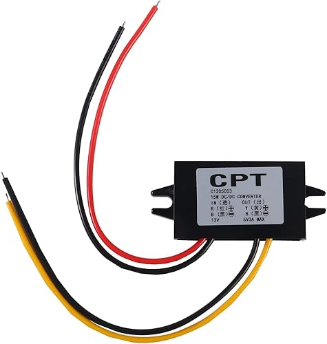 DIANN Convertidor de corriente directa de 12 V a 5 V 3 A 15 W módulo de convertidor de corriente de CC a regulador de corriente continua para