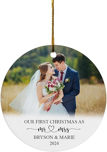 Miniatura 49 de FLOCHIL Adorno familiar personalizado para árbol de Navidad, adorno de Navidad familiar personalizado con foto de nombre, familia de 3, 4, 5 adornos