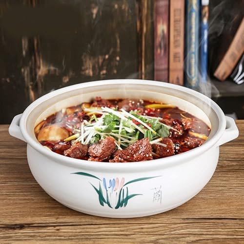 Uniware® Olla de cerámica resistente a prueba de calor, color blanco