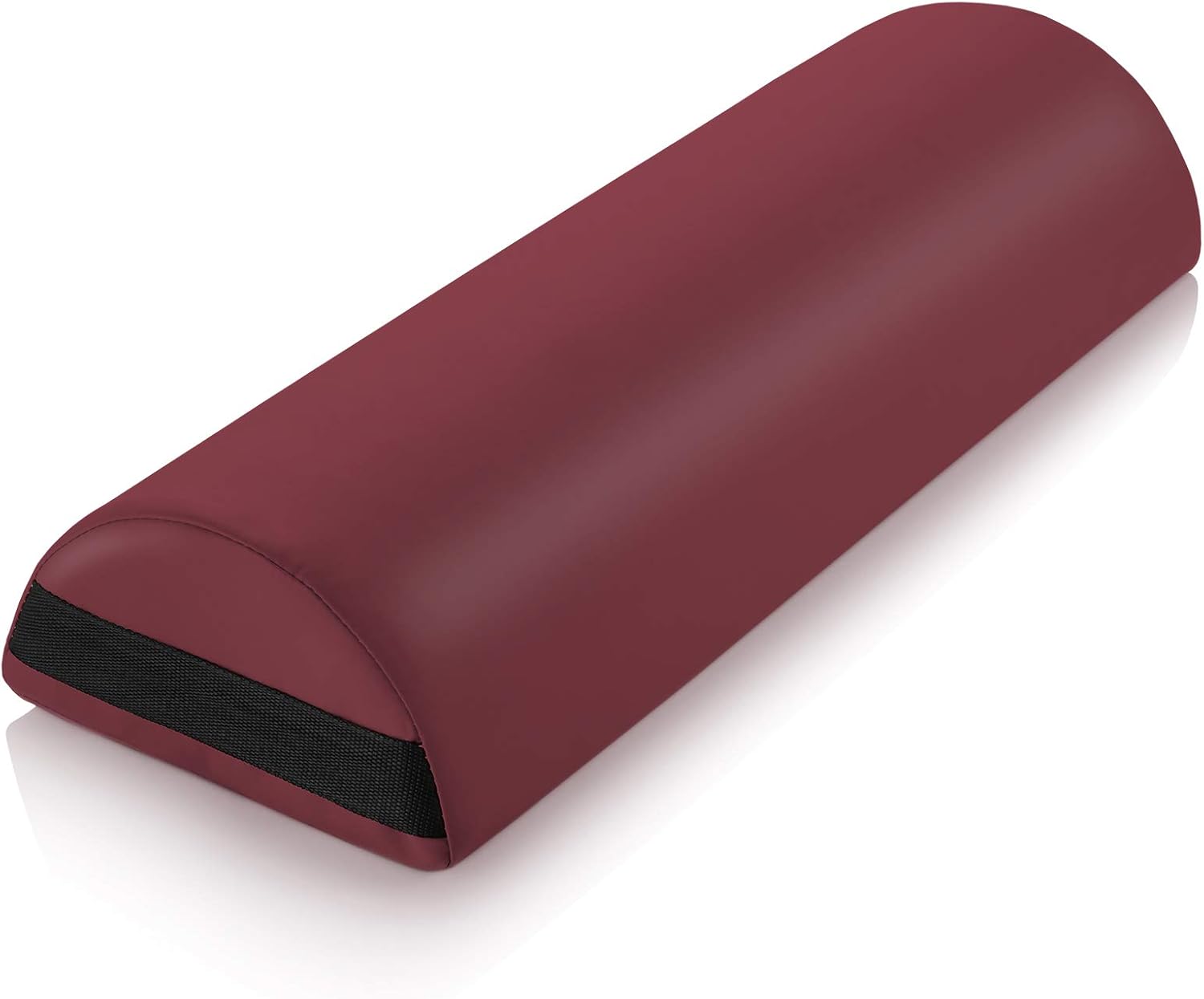 Saloniture Jumbo Half Round Massage Table Bolster Under-Knee Pillow Pad - 26 x 9 x 4.5 Inch - Burgundy