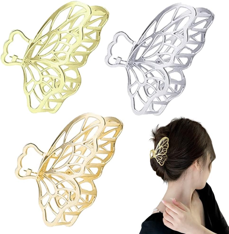 pince à cheveux métal couleur argent tout de cristaux