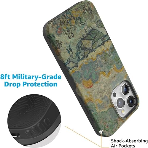 Vista 1563 de Casely Funda para iPhone 15 Pro Max Jardín Secreto Flores mixtas Funda atrevida Compatible con MagSafe y botón de acción Secret Garden