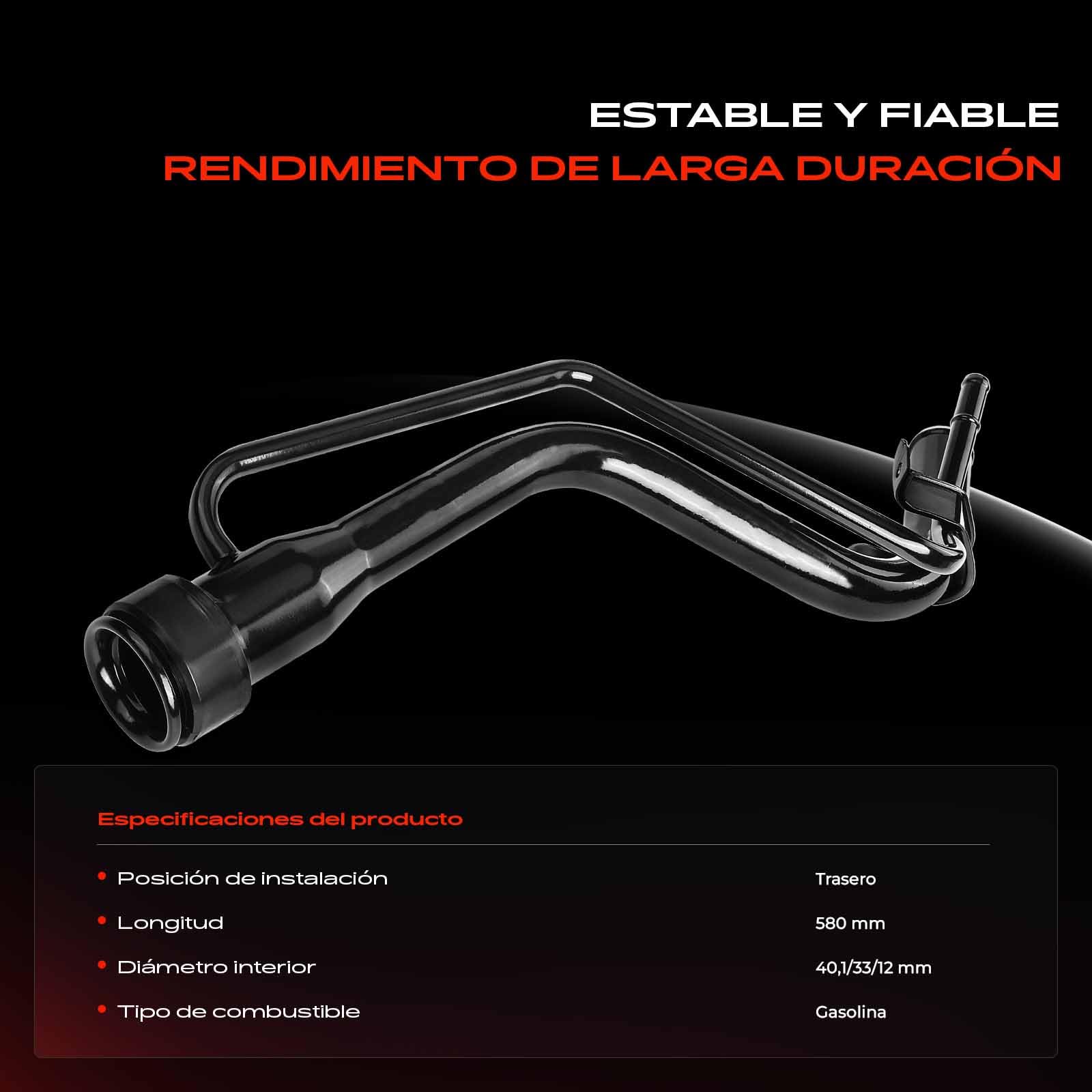 Frankberg Tubo de llenado de combustible cuello de llenado gasolina | Compatible con: T.e.r.i.o.s J1