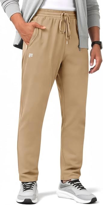 Mens Joggers Lightweight with Zipper Pockets Quick Dry Sweatpants for Running Track Casual Gym Workout