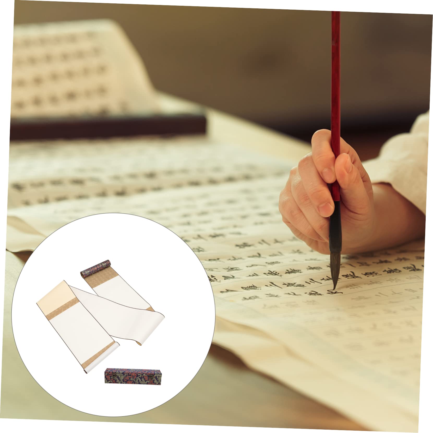 Leeres Kalligrafie Rollenpapier für Zuhause und Büro, 1 Satz