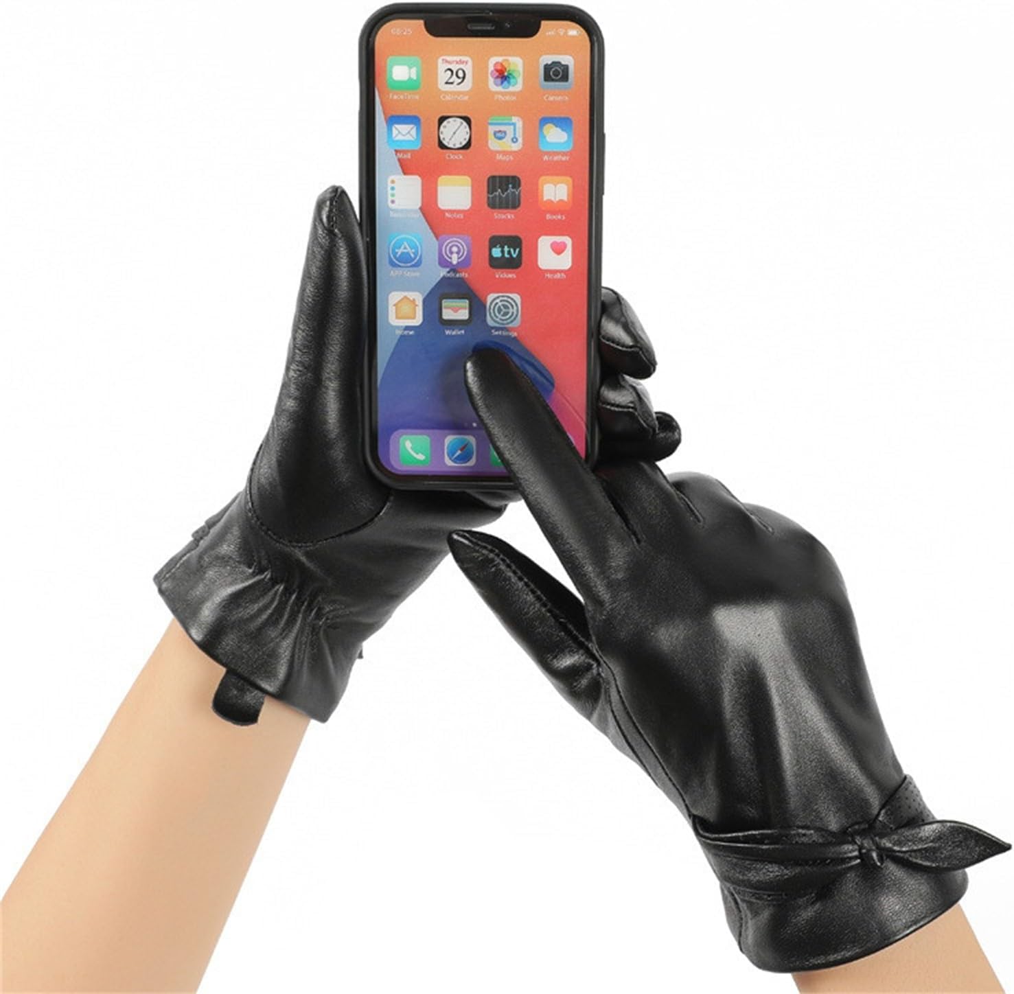 バイク レディース レザーグローブ[FRWG-55] グローブ,レディース デグナーオンライン DEGNER 2026 [売店] レディース レザーグローブ 女性の冬パッド入り肥厚暖かい革タッチスクリーンサイクリング冬のファッション修理手ショートレザー