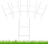 CPTC FLRAE 5-Pack Heavy Duty Metal Yard Sign Stakes - 17.5" x 7" H-Frames for Corrugated Plastic Signs, Rust-Resistant