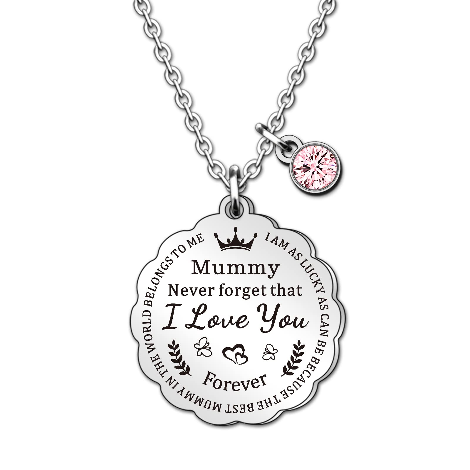 Collana con scritta in lingua inglese To My Son da Mum in acciaio inox per figlio, Natale, compleanno