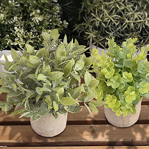 homEdge-Artificial-Mini-Potted-Eucalyptus-3-Packs-Artificial-Plastic-Plant-Greenery-with-Pot-for-Home-Office-Desk-Decoration